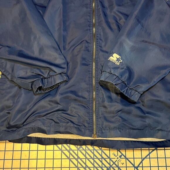 Amsterdam Admirals Windbreaker Starter Jacket Size XL Blue Full Zip Chest Logo - Picture 6 of 8